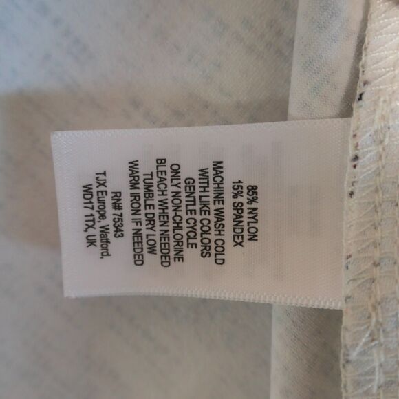 Cynthia Rowley Mini Skirt Womens XL Ivory Multi Knit Stretchy Pull On Artsy Boho - Picture 10 of 11